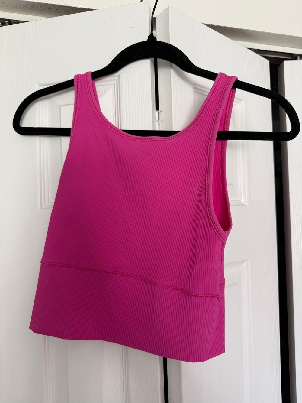 Pink Ribbed Power Pivot Tank Top - Picture 2 of 4